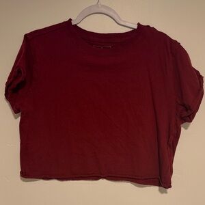 We The Free Maroon Crop Top - Women’s L